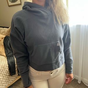 Victoria Secret Sport Cropped Hoodie in Grey